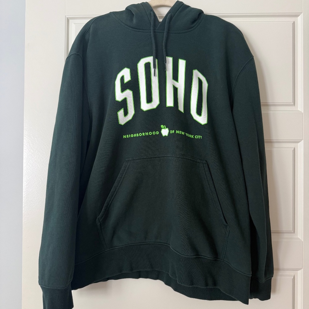 H&M SOHO Dark Green Hooded Sweatshirt - XL - Picture 2 of 5